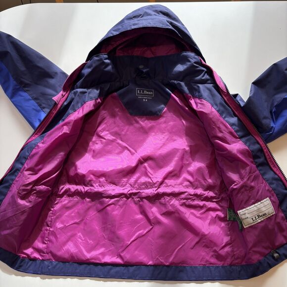 Girls LL Bean Adventure Seeker 3in1 Parka Jacket Colorblock Water-resistant Sz 4 - Picture 8 of 9